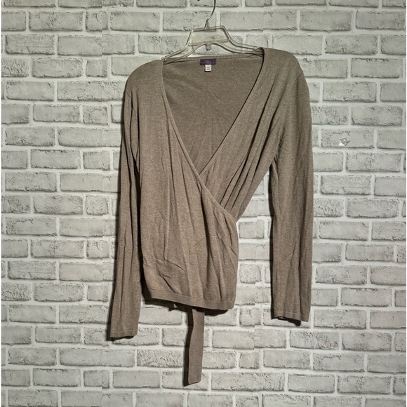 Wrap ballet Sweater by Trully Poppy Taupe comfy. - Picture 5 of 6